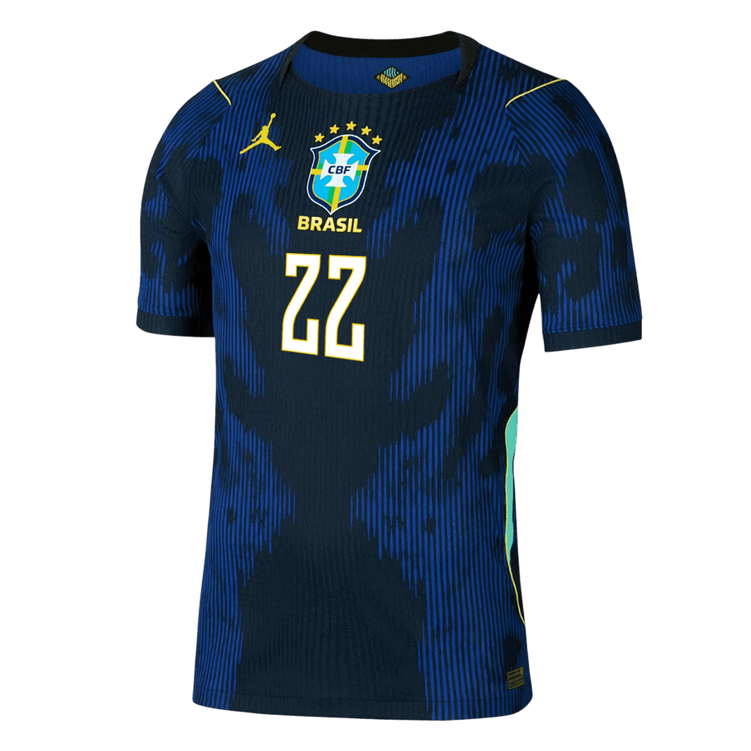 Tricouri Fotbal Brazilia JOÃO PEDRO #22 Deplasare Cupa Mondială 2026 Authentic