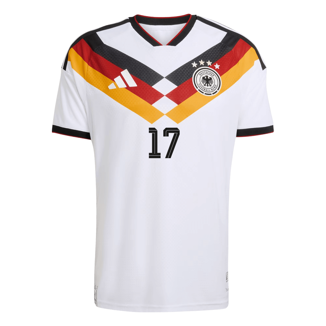 Tricouri Fotbal Germania WIRTZ #17 Acasă Cupa Mondială 2026 Authentic