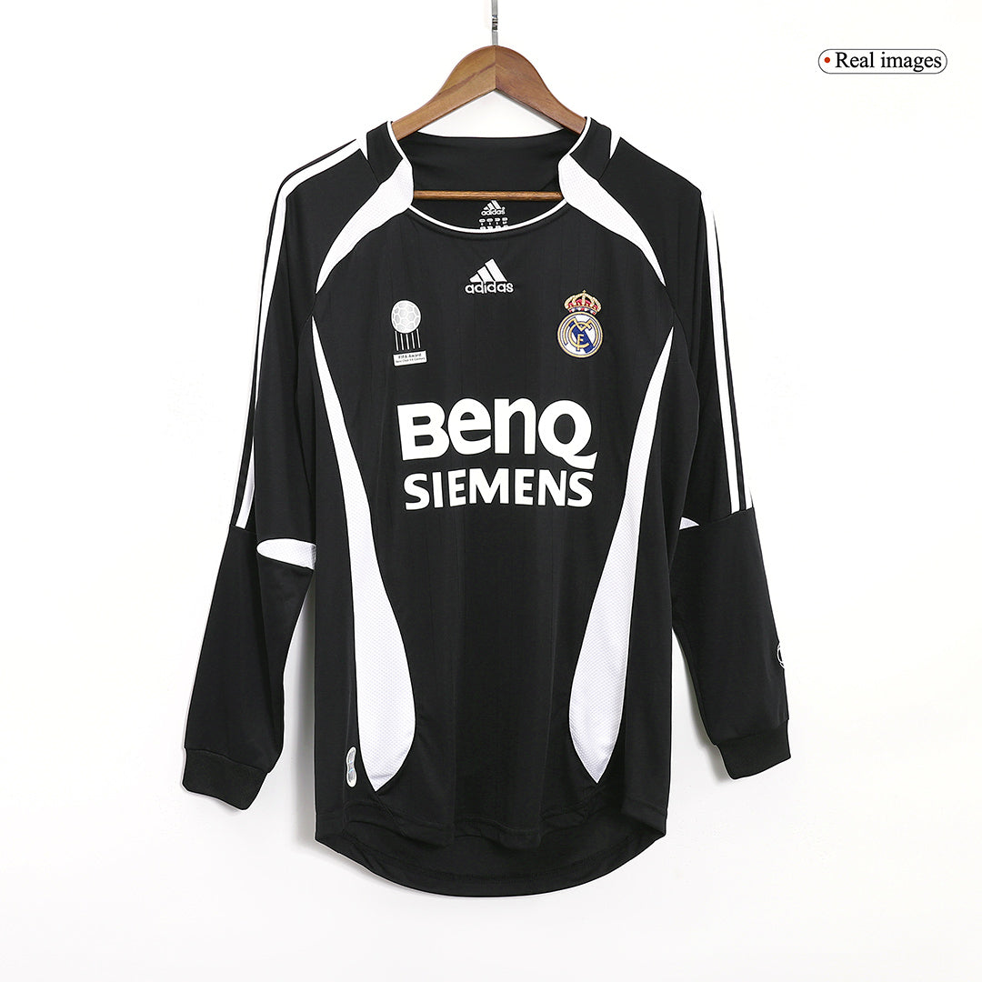 Tricouri Fotbal Vintage Real Madrid BECKHAM #23 Deplasare 2006/07 Mânecă Lungă
