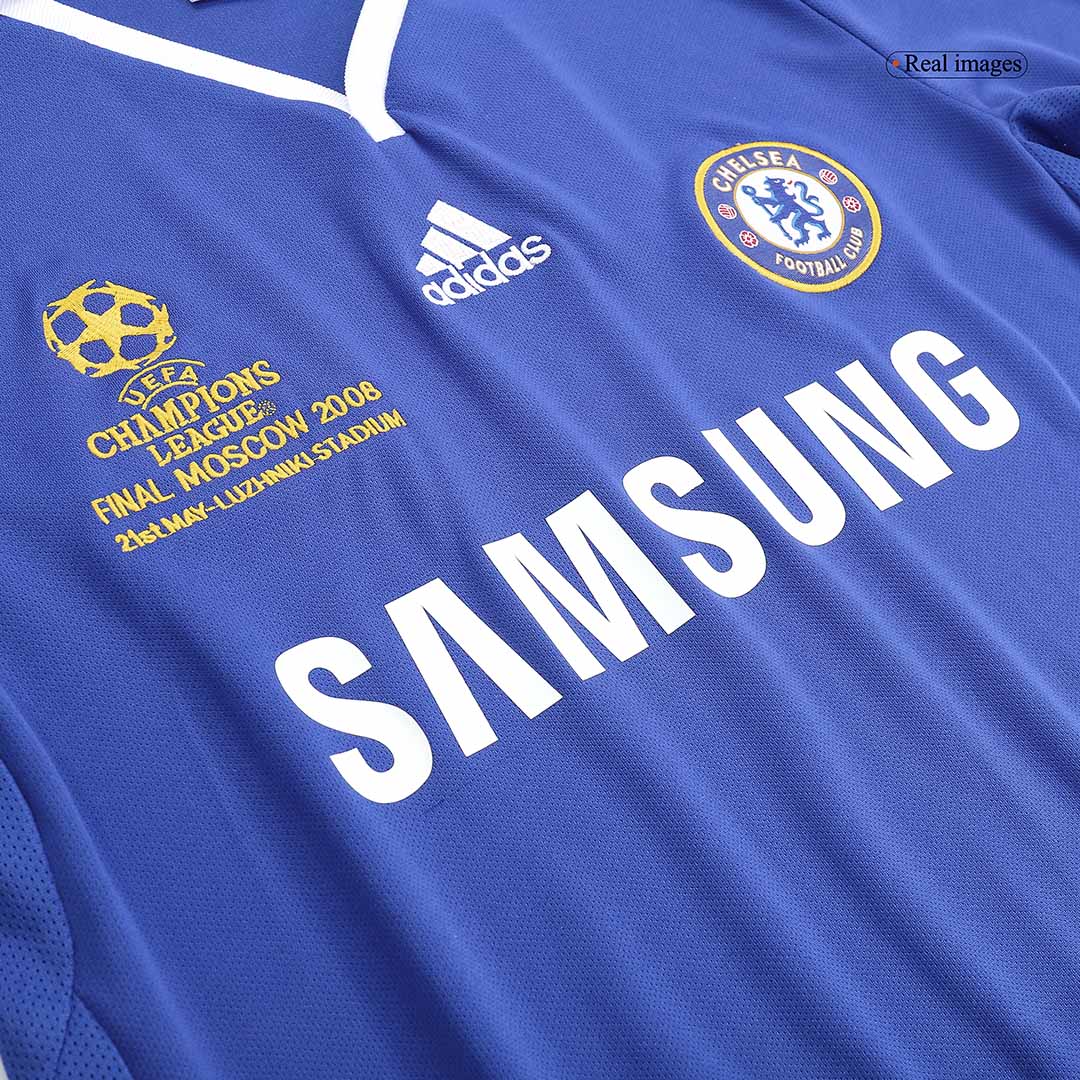 Tricouri Fotbal Vintage Chelsea Acasă 2008 - UCL Final (mărime mare)
