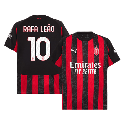 Tricouri Fotbal AC Milan RAFA LEÃO #10 Acasă 2025/26 (mărime mare) - Premium