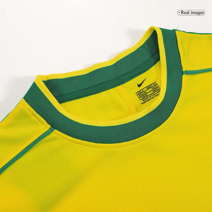 Tricouri Fotbal Vintage Brazilia RIVALDO #10 Acasă 1998