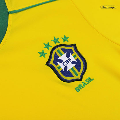 Tricouri Fotbal Vintage Brazilia RIVALDO #10 Acasă 1998