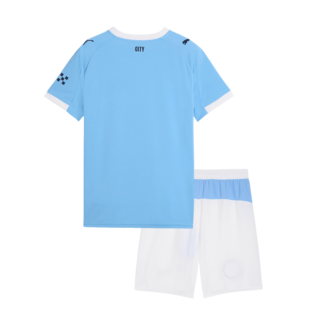 Set Tricouri Fotbal Manchester City Acasă 2025/26 Pentru Copii