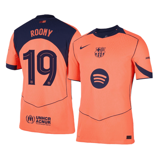 Tricouri Fotbal Barcelona ROONY #19 Treilea 2025/26 Authentic - UCL