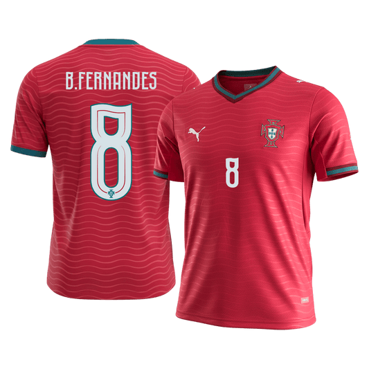 Tricouri Fotbal Portugalia B.FERNANDES #8 Acasă Cupa Mondială 2026