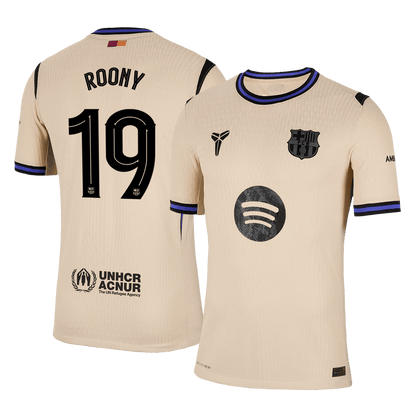 Tricouri Fotbal Barcelona ROONY #19 Deplasare 2025/26 Authentic - UCL