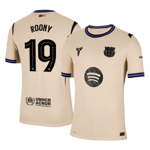 Tricouri Fotbal Barcelona ROONY #19 Deplasare 2025/26 Authentic - UCL