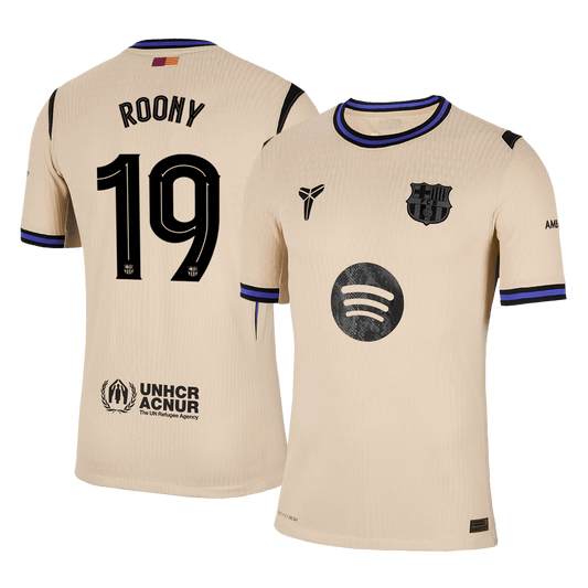 Tricouri Fotbal Barcelona ROONY 19 Deplasare 2025/26 Authentic - UCL - TricouriFotbaliști Shop