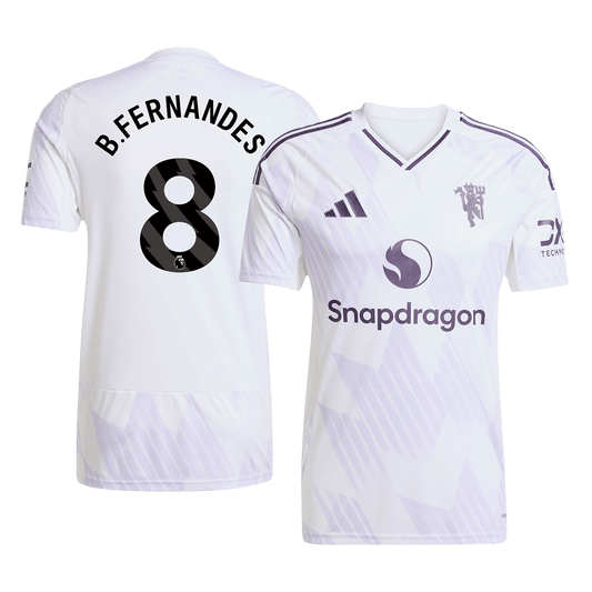 Tricouri Fotbal Manchester United B.FERNANDES #8 Deplasare 2025/26 (mărime mare)