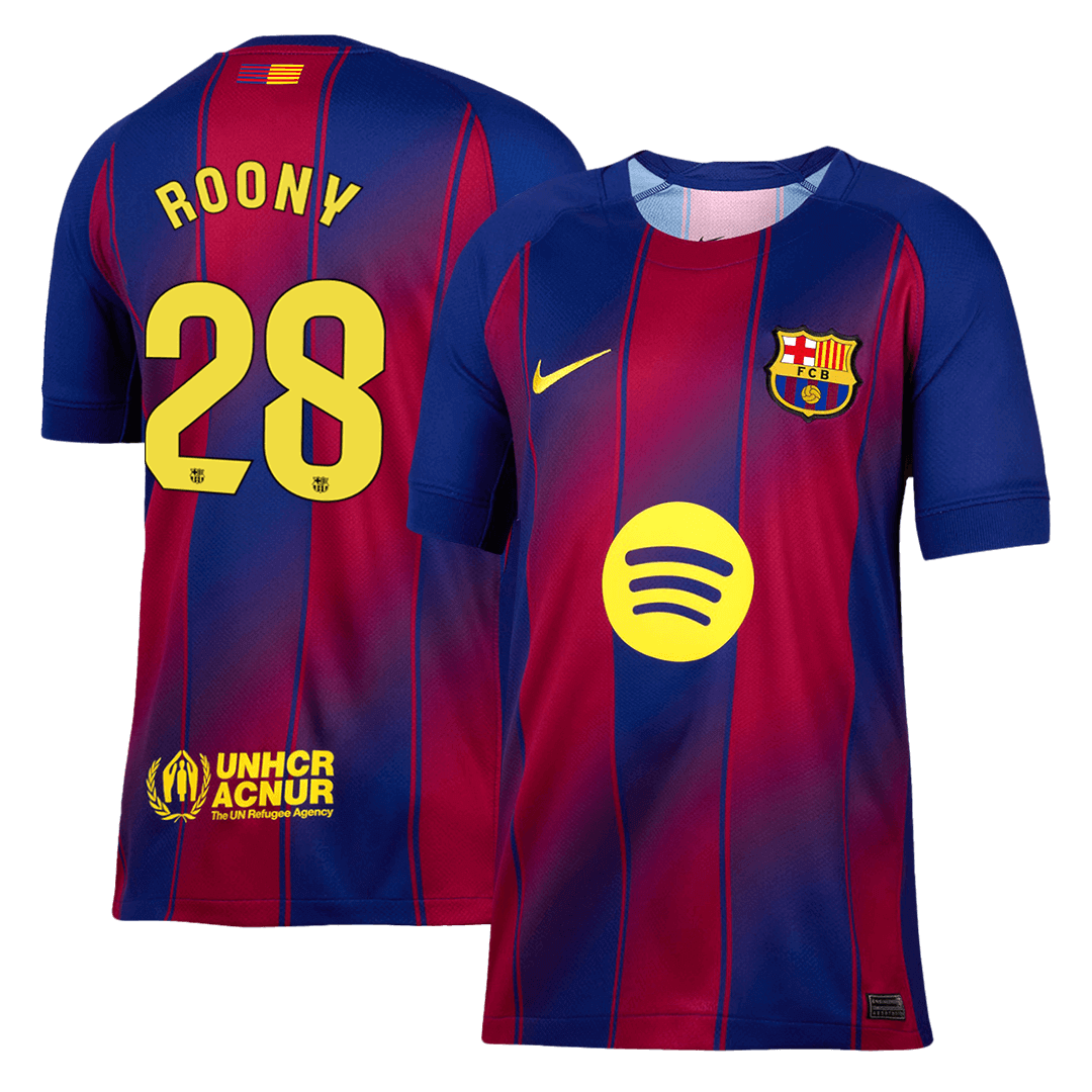 Tricouri Fotbal Barcelona ROONY #28 Acasă 2025/26 - Premium