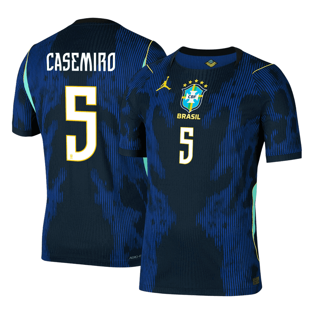 Tricouri Fotbal Brazilia CASEMIRO #5 Deplasare Cupa Mondială 2026 Authentic
