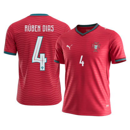 Tricouri Fotbal Portugalia RÚBEN DIAS #4 Acasă Cupa Mondială 2026
