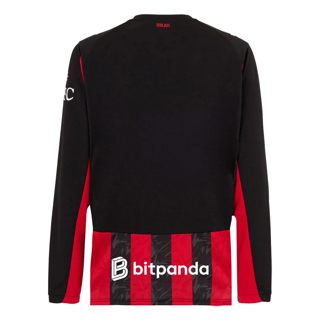 Tricouri Fotbal AC Milan Acasă 2025/26 Mânecă Lungă