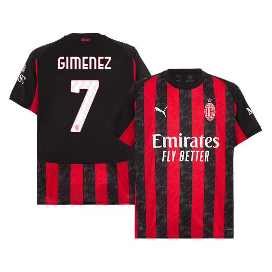 Tricouri Fotbal AC Milan GIMENEZ #7 Acasă 2025/26 - Premium