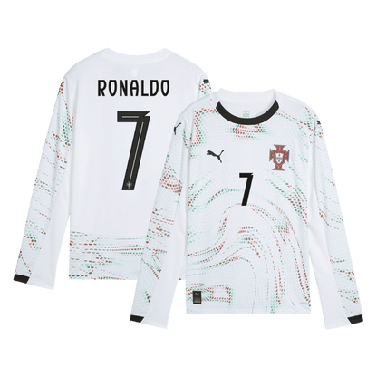 Tricouri Fotbal Portugalia RONALDO #7 Deplasare 2025 Mânecă Lungă