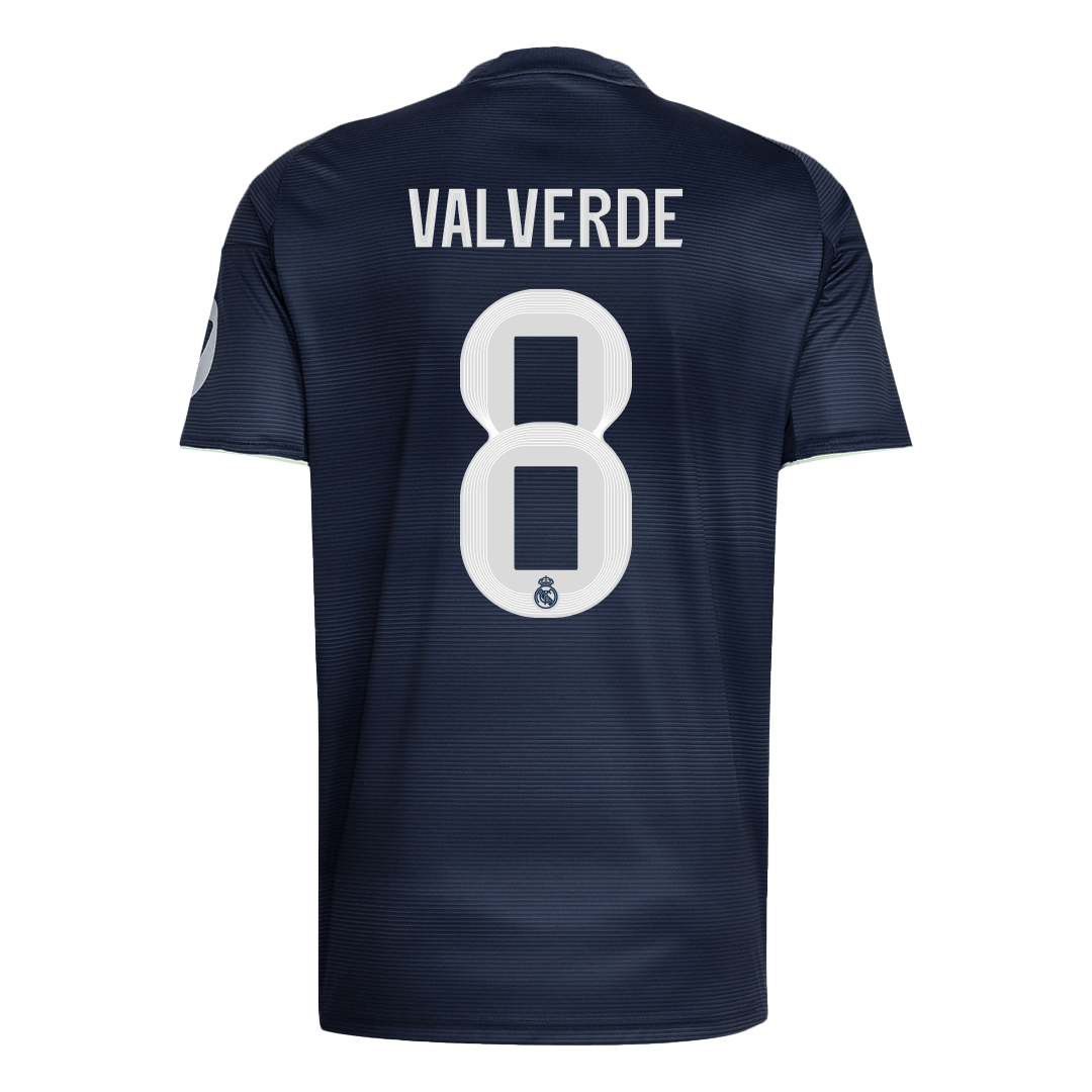 Tricouri Fotbal Real Madrid VALVERDE #8 Deplasare 2025/26 - Premium