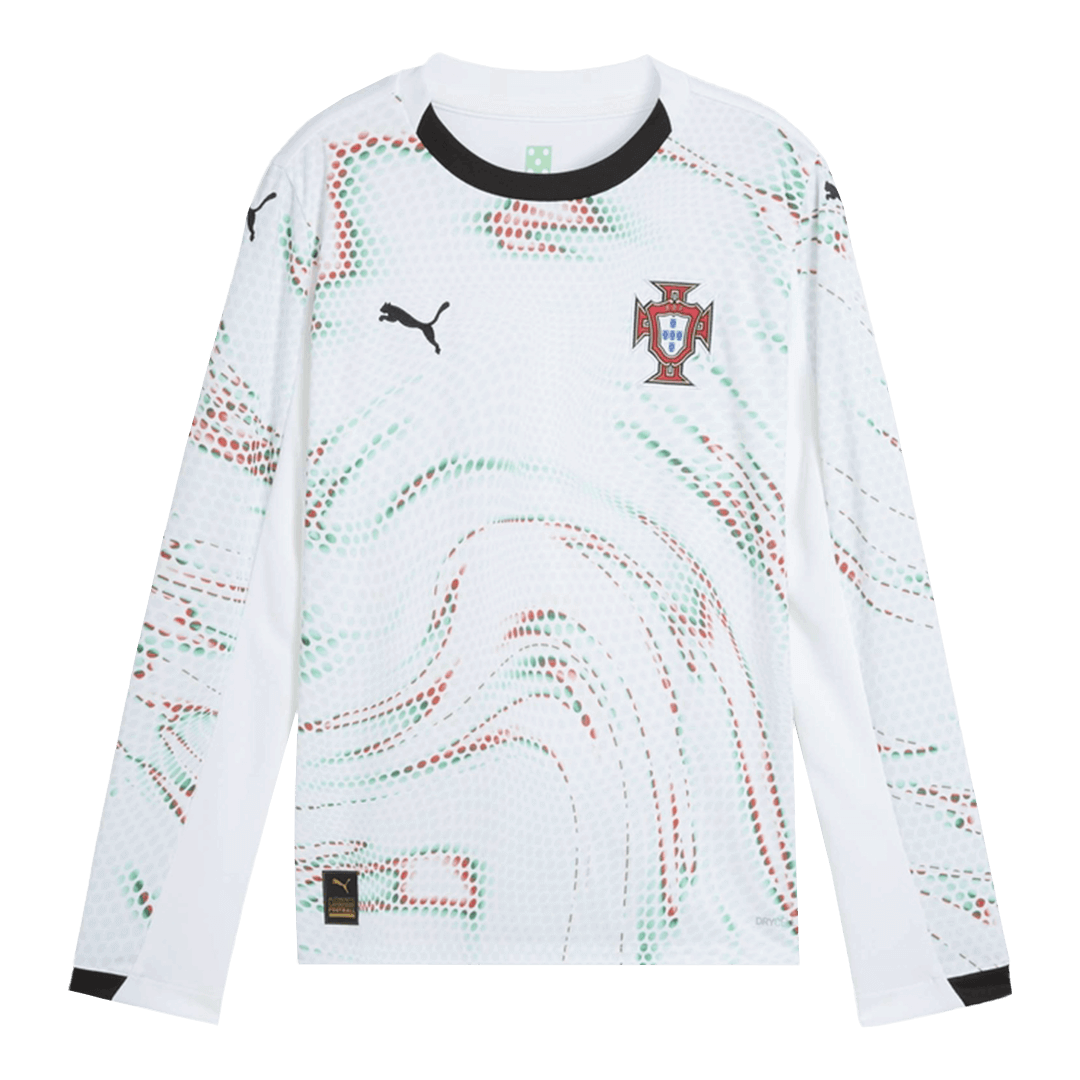 Tricouri Fotbal Portugalia Deplasare 2025 Mânecă Lungă (mărime mare)