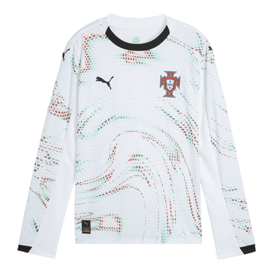 Tricouri Fotbal Portugalia Deplasare 2025 Mânecă Lungă (mărime mare)