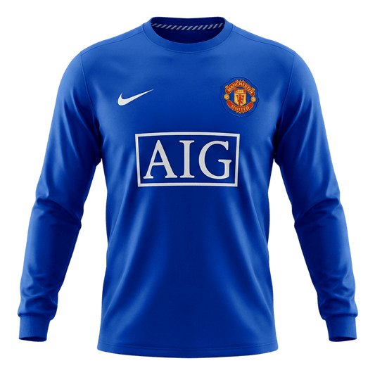 Tricouri Fotbal Vintage Manchester United Treilea 2008/09 Mânecă Lungă