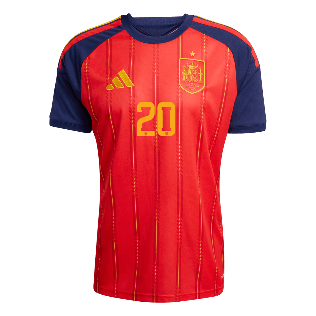 Tricouri Fotbal Spania PEDRI #20 Acasă Cupa Mondială 2026 - Premium