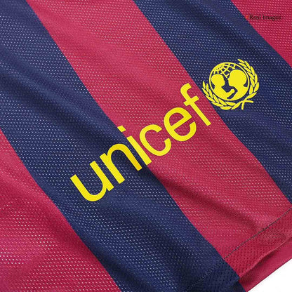 Tricouri Fotbal Vintage Barcelona MESSI #10 Acasă 2014/15