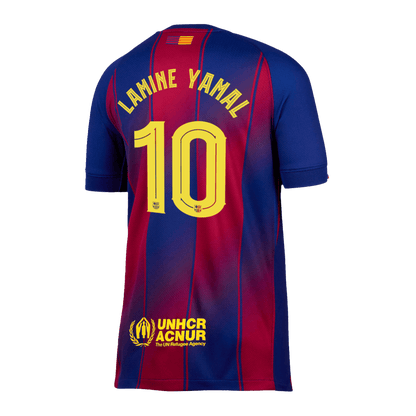 Tricouri Fotbal Barcelona LAMINE YAMAL #10 Acasă 2025/26 UCL - Premium (mărime mare)
