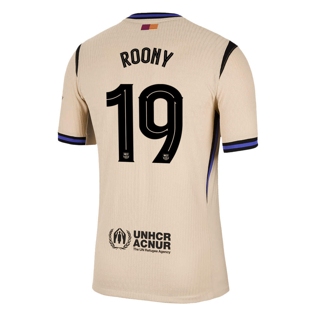 Tricouri Fotbal Barcelona ROONY #19 Deplasare 2025/26 Authentic - UCL
