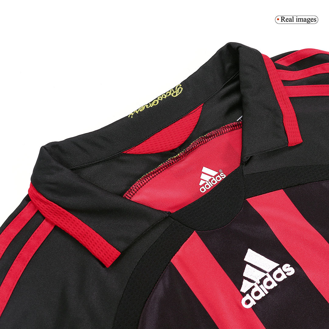 Tricouri Fotbal Vintage AC Milan Acasă 2006/07 Mânecă Lungă