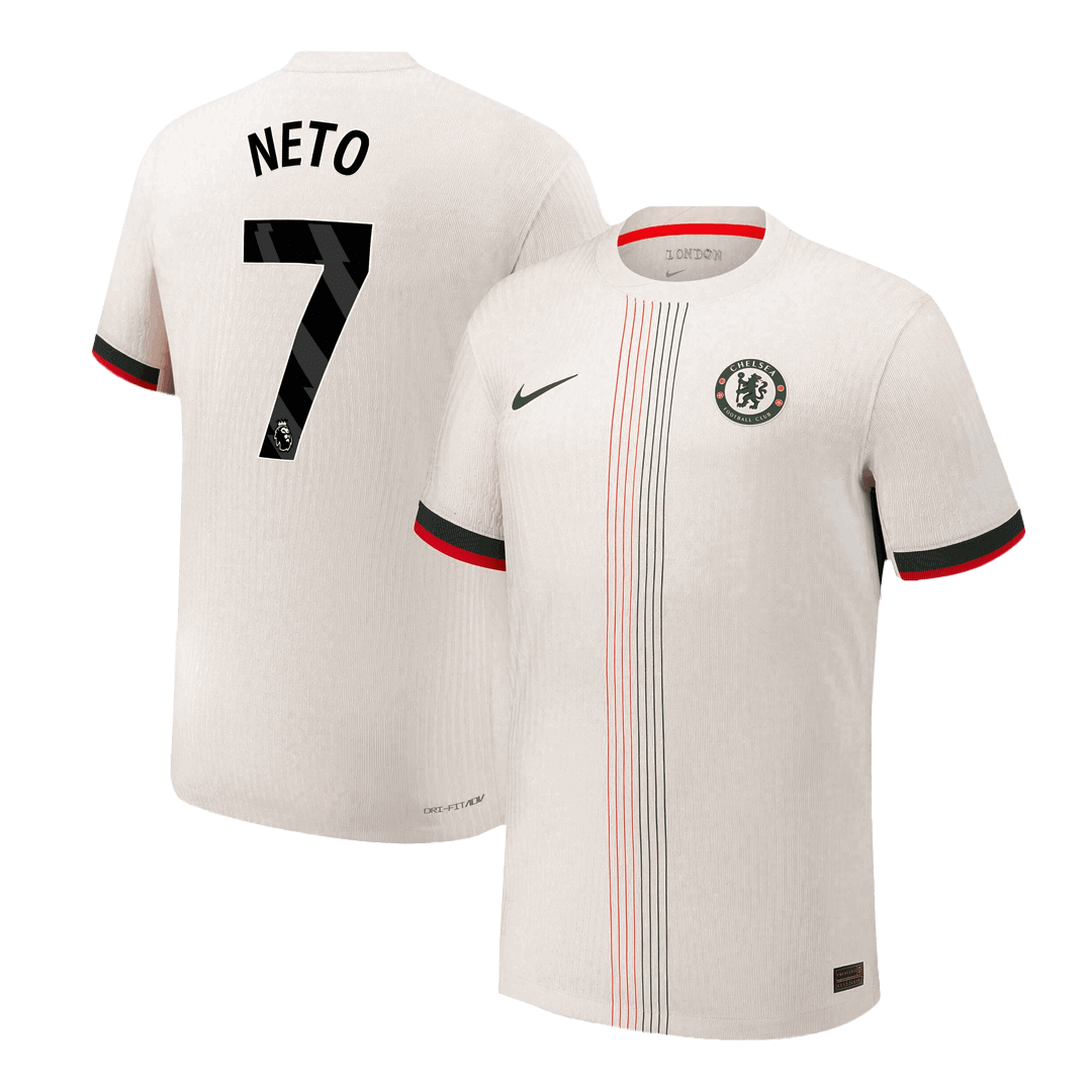 Tricouri Fotbal Chelsea NETO #7 Deplasare 2025/26 Authentic
