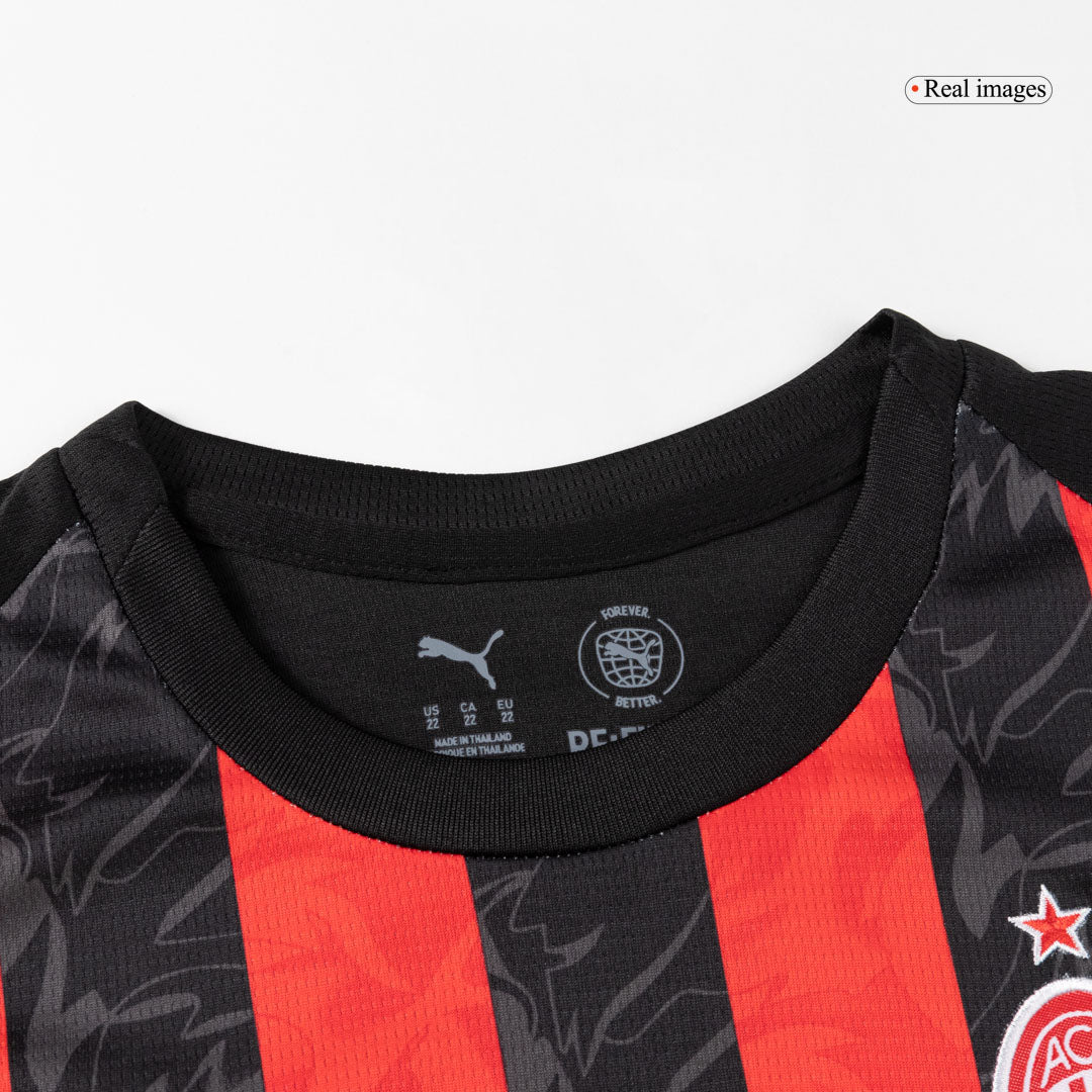 Set Tricouri Fotbal AC Milan Acasă 2025/26 Pentru Copii