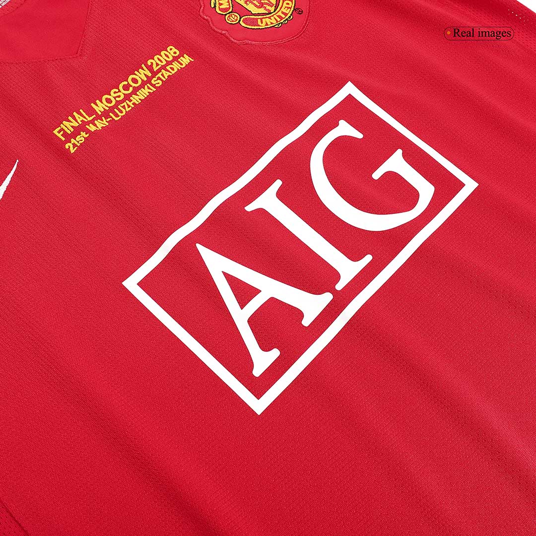 Tricouri Fotbal Vintage Manchester United RONALDO #7 Acasă 2007/08 - UCL Final