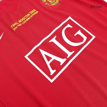 Tricouri Fotbal Vintage Manchester United SCHOLES #18 Acasă 2007/08 - UCL Final