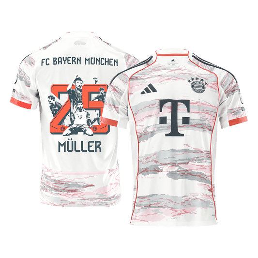 Tricouri Fotbal Bayern Munchen MÜLLER Special #25 Deplasare 2025/26 (mărime mare)