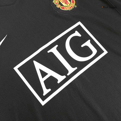 Tricouri Fotbal Vintage Manchester United RONALDO #7 Deplasare 2007/08 Mânecă Lungă