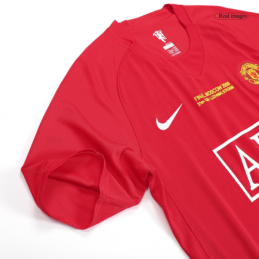 Tricouri Fotbal Vintage Manchester United SCHOLES #18 Acasă 2007/08 - UCL Final
