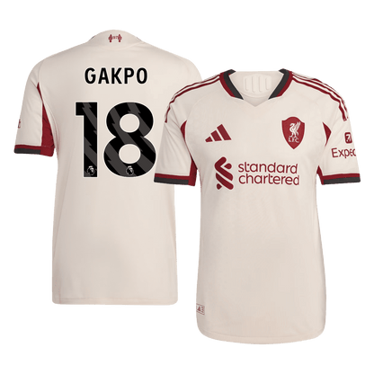 Tricouri Fotbal Liverpool GAKPO #18 Deplasare 2025/26 Authentic