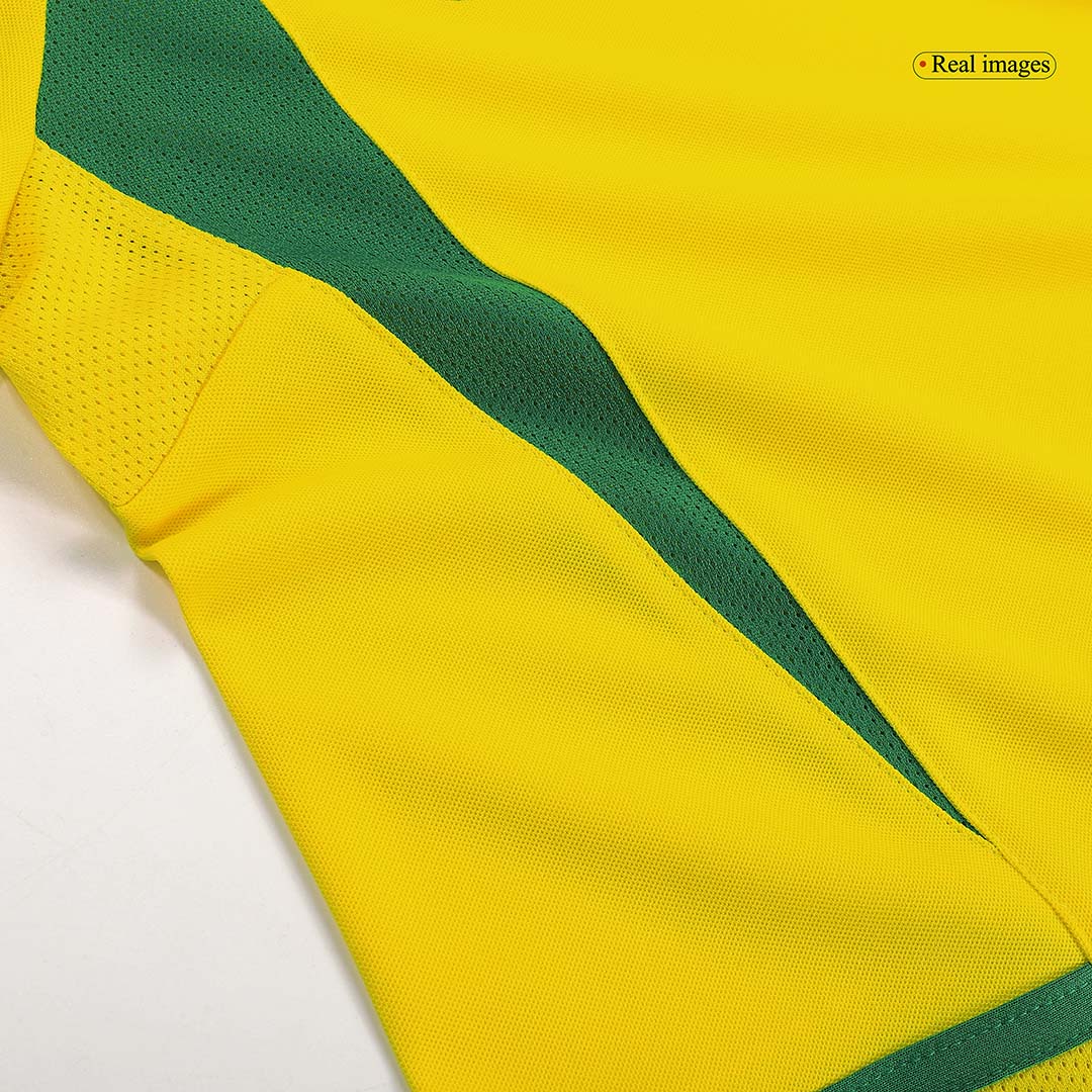 Tricouri Fotbal Vintage Brazilia RONALDO #9 Acasă 2002/03